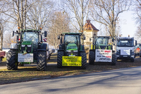 Farmers' protest action, Dresden, Saxony, Germany, Europe