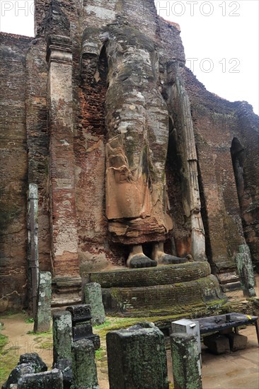 UNESCO World Heritage Site, ancient city Polonnaruwa, Sri Lanka, Asia, Lankatilaka building, Alahana Pirivena complex, Asia