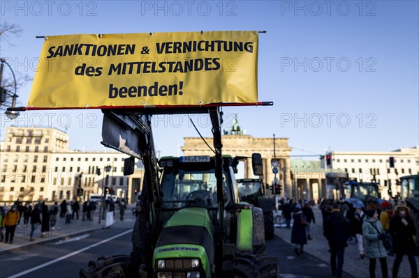 Pictures taken during the farmers' protests in Berlin. Farmers are demonstrating against the planned cancellation of the agricultural diesel tax and the motor vehicle tax exemption. The protests were organised by the German Farmers' Association together with the state farmers' associations