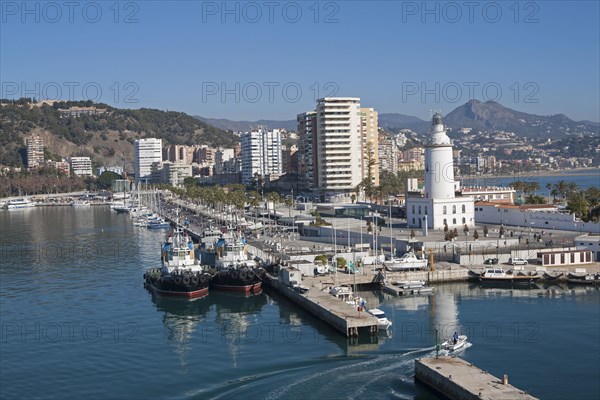 Apartment blocks and yachts in marina of Muelle Uno port development, city of Malaga, Spain, Europe