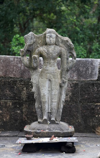 Vishnu Devale number 2 stone image, UNESCO World Heritage Site, the ancient city of Polonnaruwa, Sri Lanka, Asia