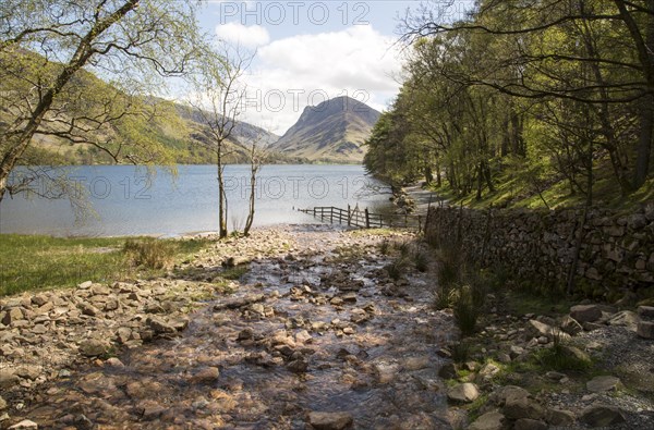 Landscape view of Lake Buttermere, Cumbria, England, UK