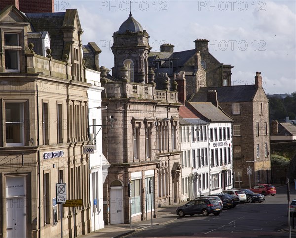 Historic buildings in Berwick-upon-Tweed, Northumberland, England, UK