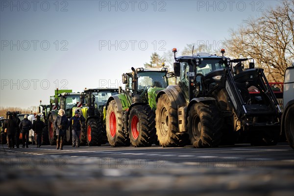 Farmers protest nationwide against the German government's agricultural policy Berlin, 08.01.2024