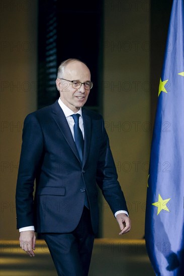 Luc Frieden, Prime Minister of the Grand Duchy of Luxembourg, recorded at a press conference after talks with Federal Chancellor Olaf Scholz at the Federal Chancellery in Berlin, 8 January 2024