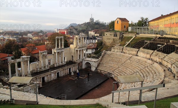 Roman amphitheatre in Plovdiv, Bulgaria, eastern Europe, Europe