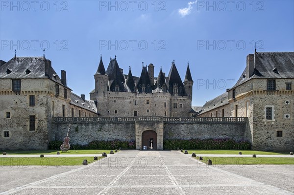 Chateau de Jumilhac, medieval castle at Jumilhac-le-Grand, Dordogne, Aquitaine, France, Europe