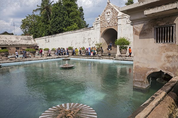 Bathing complex at the Taman Sari Water Castle, site of a former royal garden of the Sultanate of Yogyakarta, Java, Indonesia, Asia