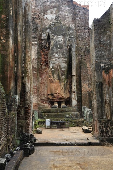 UNESCO World Heritage Site, ancient city Polonnaruwa, Sri Lanka, Asia, Lankatilaka building, Alahana Pirivena complex, Asia