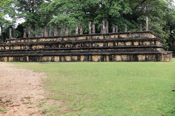 Council Chamber, Citadel, UNESCO World Heritage Site, the ancient city of Polonnaruwa, Sri Lanka, Asia