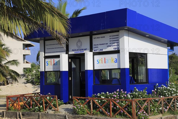 Police Life Saving Unit building, Pasikudah Bay, Eastern Province, Sri Lanka, Asia