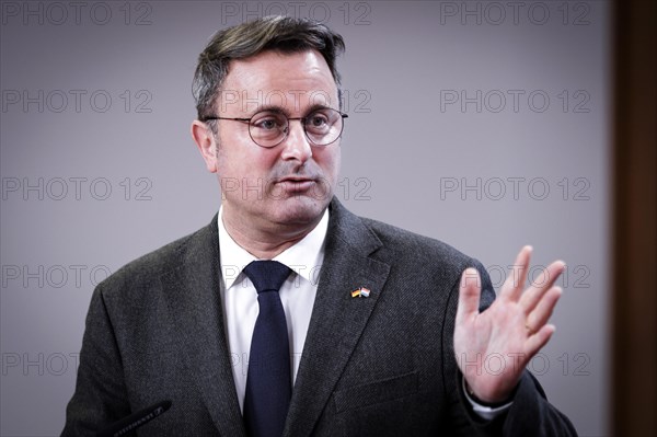 Xavier Bettel, Foreign Minister of the Grand Duchy of Luxembourg, recorded during a press conference at the Federal Foreign Office in Berlin, 5 January 2024