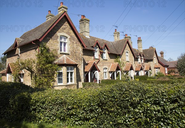 Village housing for estate workers, Somerleyton, Suffolk, England, UK