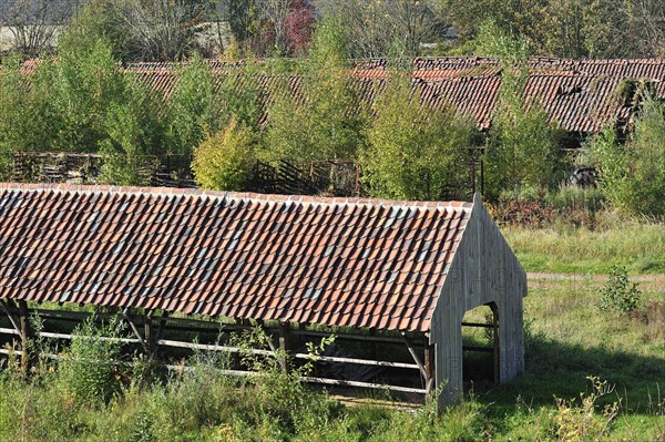 Drying yards at brickworks, Boom, Belgium, Europe