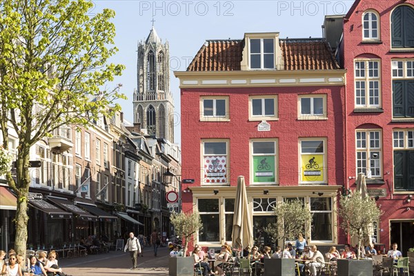 Dom Tower and historic buildings in central Utrecht, Netherlands