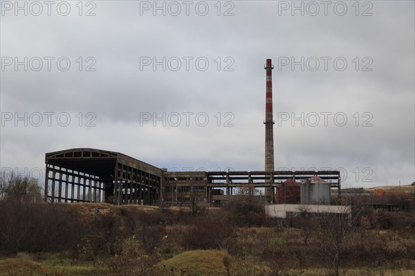 Deindustrialisation closed factory heavy industry, Shishmantsi, Plovdiv province, Bulgaria, eastern Europe, Europe
