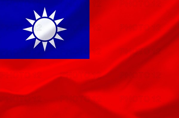 The flag of Taiwan, Republic of China, island state in Asia off the coast of the People's Republic of China, Studio