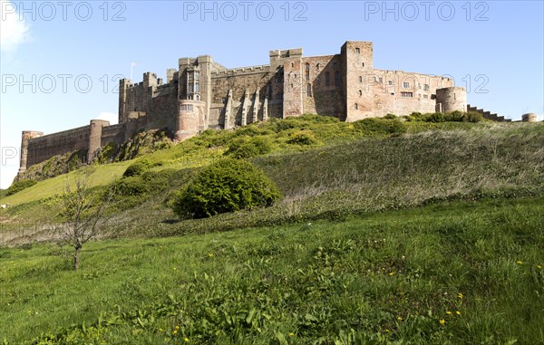 Bamburgh castle, Northumberland, England, UK