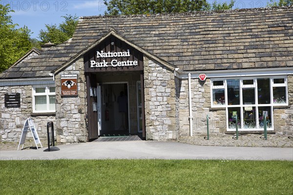 National Park Centre building, Malham village, Yorkshire Dales national park, England, UK