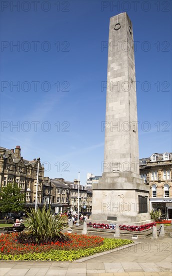 Cenotaph war memorial in Harrogate town centre, Yorkshire, England, UK