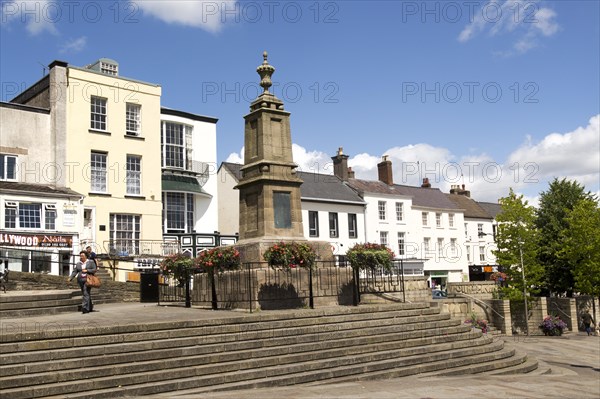 War memorial in town centre of Chepstow, Monmouthshire, Wales, UK