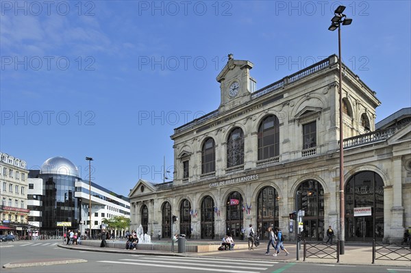 The railway station Gare de Lille-Flandres at Lille, France, Europe