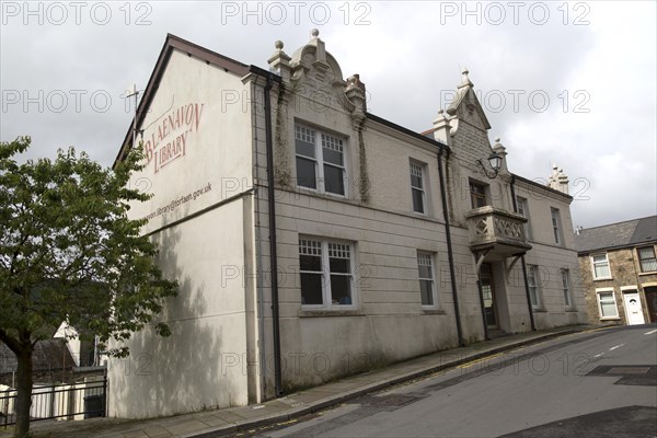 Public library in Blaenavon World Heritage town, Torfaen, Monmouthshire, South Wales, UK