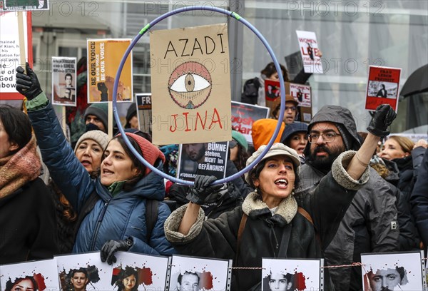 Demonstration in solidarity with the protests in Iran and remembrance of the killing of people by the Mullah regime, Berlin, 19 November 2022