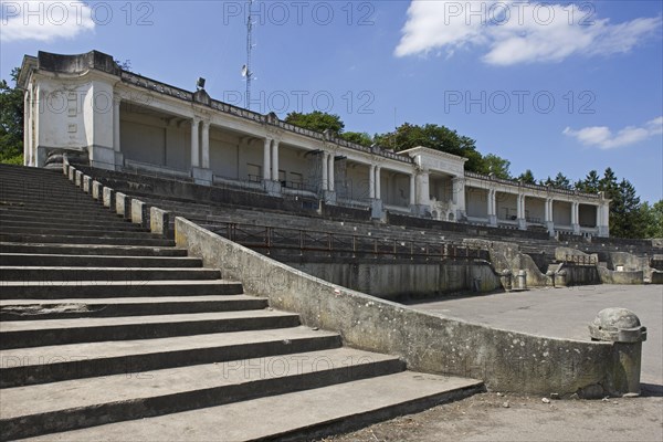 The stade des jeux at the Citadel, Castle of Namur along the river Meuse, Belgium, Europe