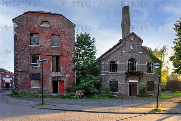 Abandoned factory buildings of the glass-making industry Val-Saint-Lambert in the city Seraing, province of Liege, Wallonia, Belgium, Europe