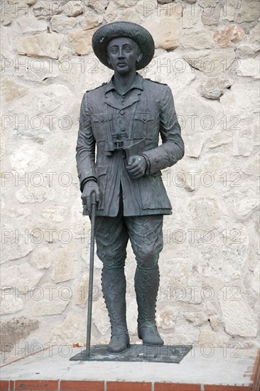 The only public statue of General Franco remaining in place in Spain, Melilla autonomous city state, north Africa, Spain, Europe