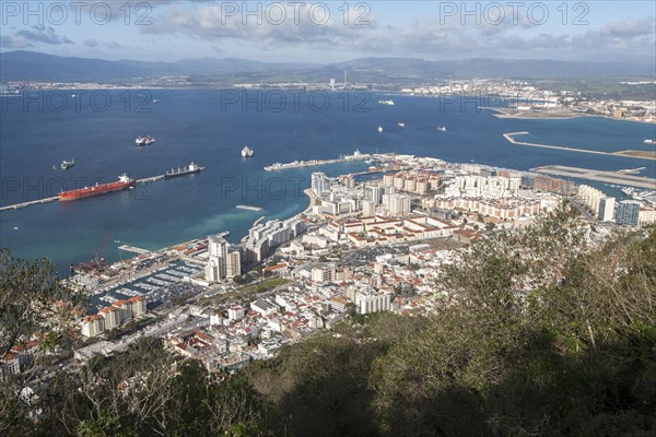 High density modern apartment block housing, Gibraltar, British overseas territory in southern Europe, Europe