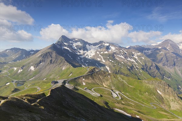 Serpentine curves on the Grossglockner High Alpine Road, Grossglockner-Hochalpenstrasse, scenic route in Salzburg, Austria, Europe