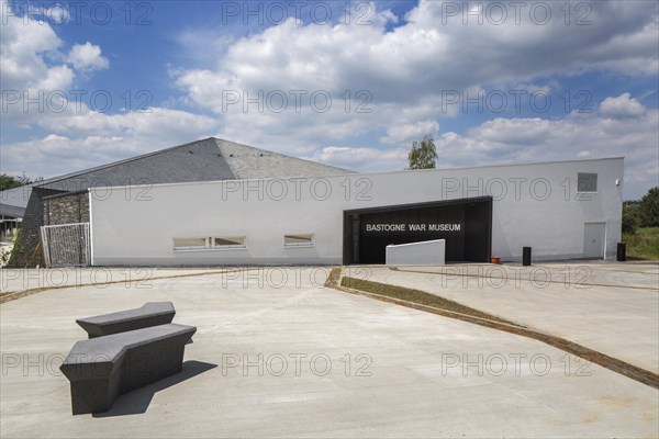 Entrance of the Bastogne War Museum devoted to the Second World War Two in the Belgian Ardennes, Belgium, Europe