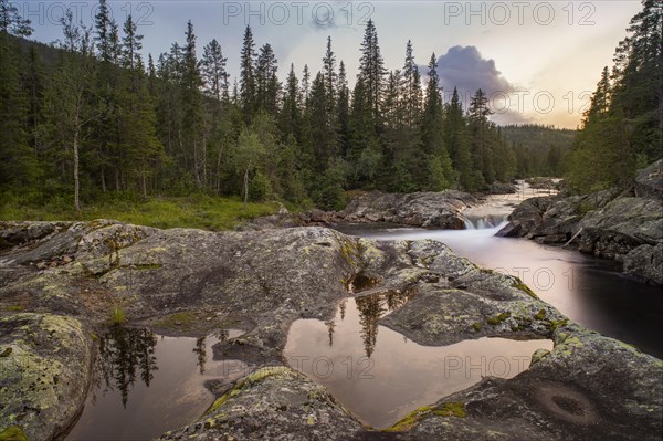 Austbygdae, waterfall, river, Tinn, Vestfold og Telemark, Norway, Europe