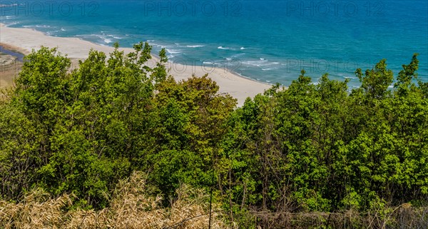 Landscape of Korean DMZ from observation tower at Goseong, South Korea, Asia