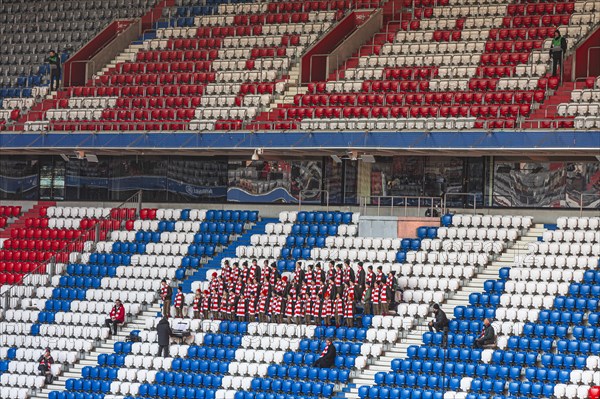 The Toelzer Knabenchor sings at the memorial service, funeral service of FC Bayern Munich for Franz Beckenbauer, Allianz Arena, Froettmaning, Munich, Upper Bavaria, Bavaria