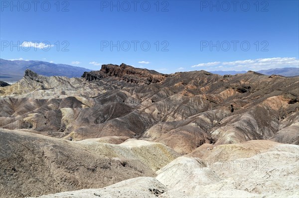 Landscape at Zabriskie Point, Death Valley National Park, Mojave Desert, California, Nevada, America, USA, North America