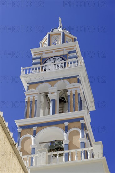 Santorini, Fira, catholic church John the Baptist, St.John the Baptist, Cyclades, Greece, Europe