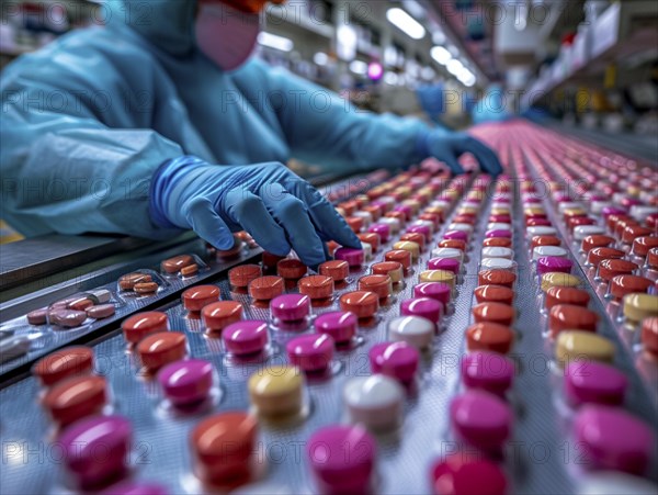 Production of pills and medicines, drug abuse, AI generated