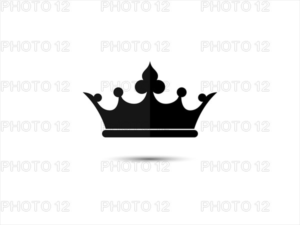 Simple and elegant black crown icon, symbolizing monarchy or royalty