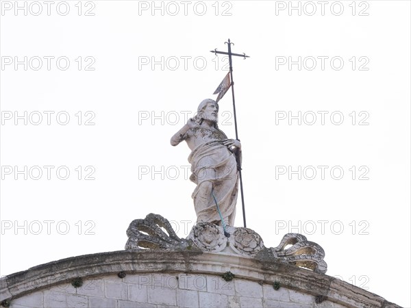 Jesus with the blessing gesture, cathedral, Osor, island of Cres, Kvarner Gulf Bay, Croatia, Europe