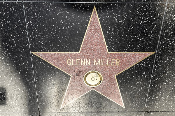 Walk of Fame, GLENN MILLER, Hollywood Boulevard, Los Angeles, California, USA, North America