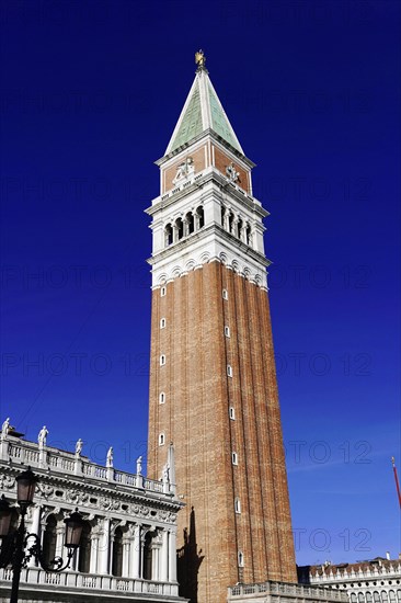 Campanile, bell tower in Venice, Italy, Europe