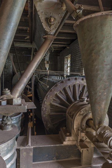 Powder grinding plant in a metal powder mill, founded around 1900, Igensdorf, Upper Franconia, Bavaria, Germany, metal, factory, Europe