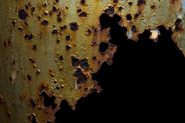 Rusty steel, abandoned herring factory Djupavik, Reykjarfjoerour, Strandir, Arnes, Westfjords, Iceland, Europe