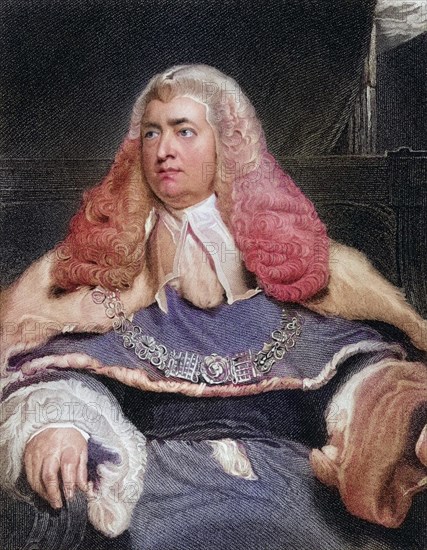 Edward Law 1st Baron Ellenborough 1750 to 1818 English judge and statesman, Historical, digitally restored reproduction from a 19th century original, Record date not stated
