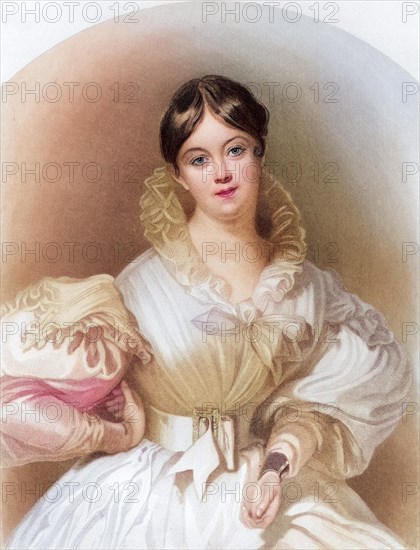 Letitia Elizabeth landon 1802 to 1838 English poet and novelist, writer, Historical, digitally restored reproduction from a 19th century original, Record date not stated