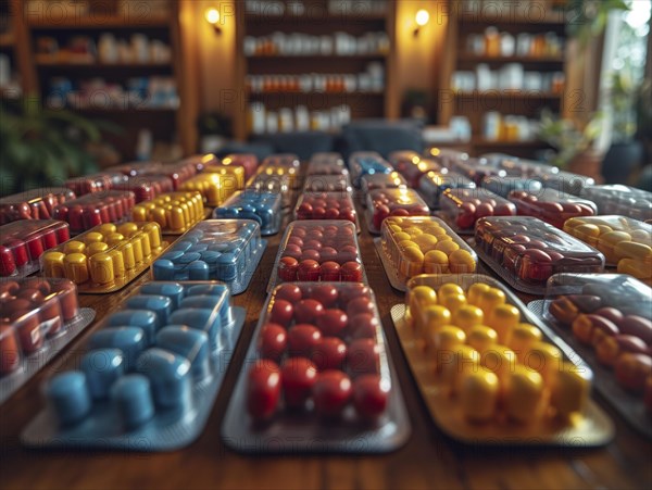 Production of pills and medicines, drug abuse, AI generated