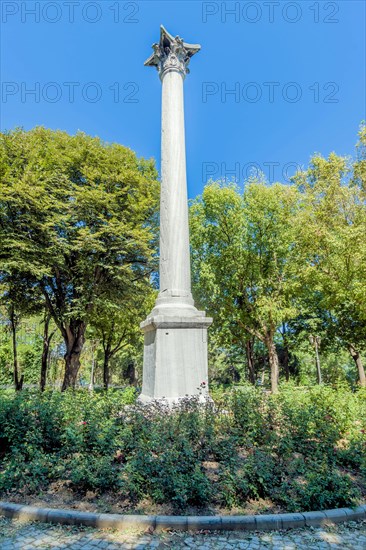 Column of the Goths from Roman era located in public park in Istanbul, Tuerkiye